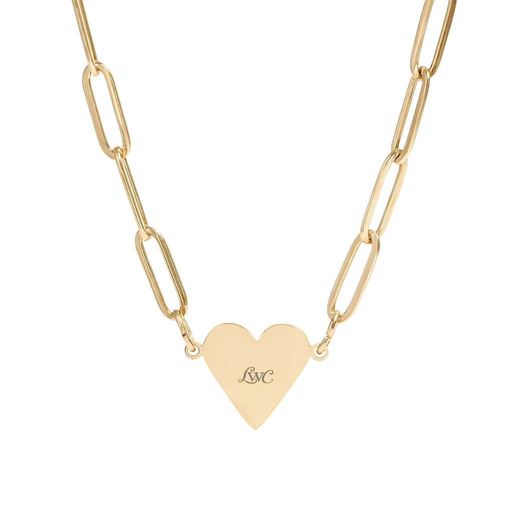 LWC Paperclip Heart Necklace