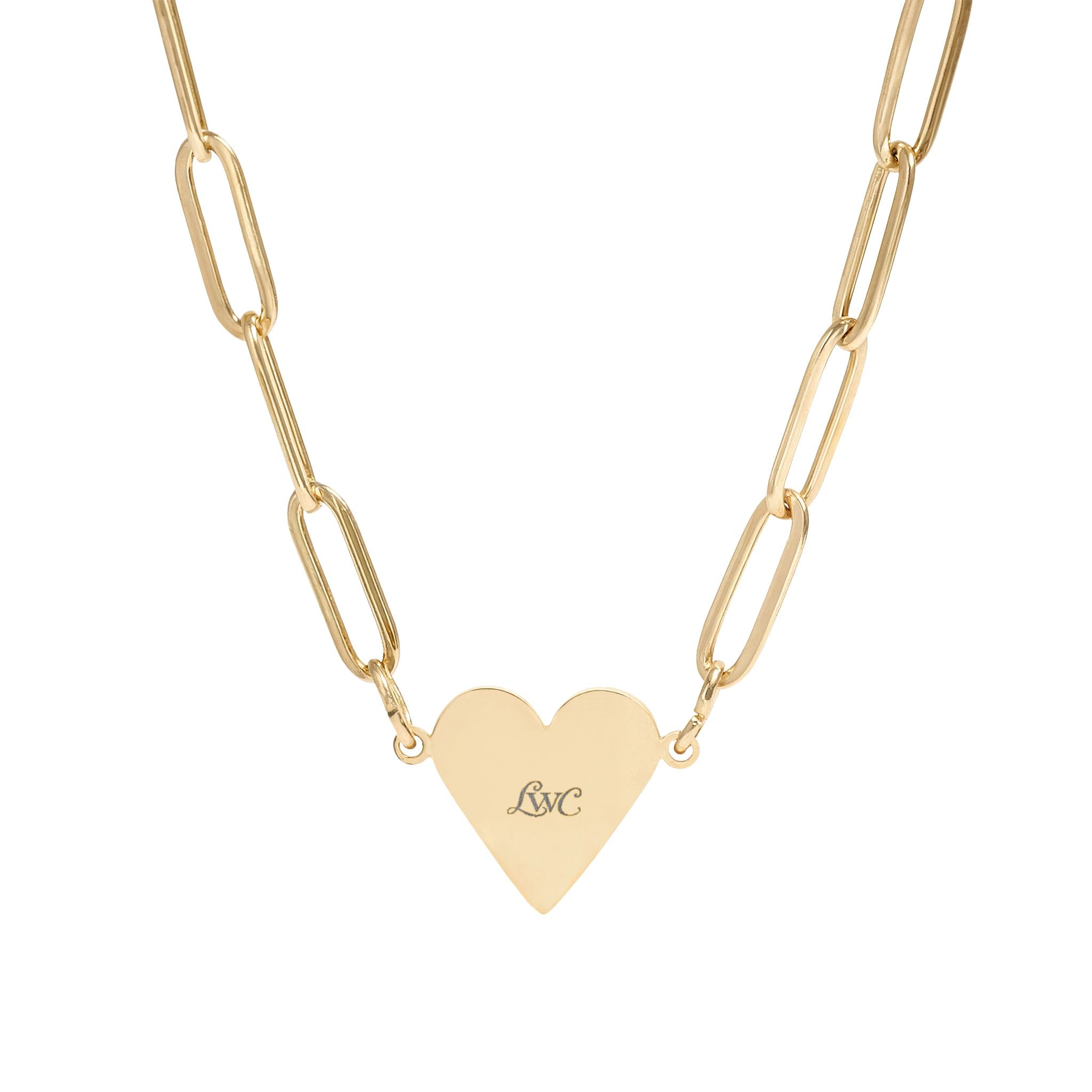 LWC Paperclip Heart Necklace