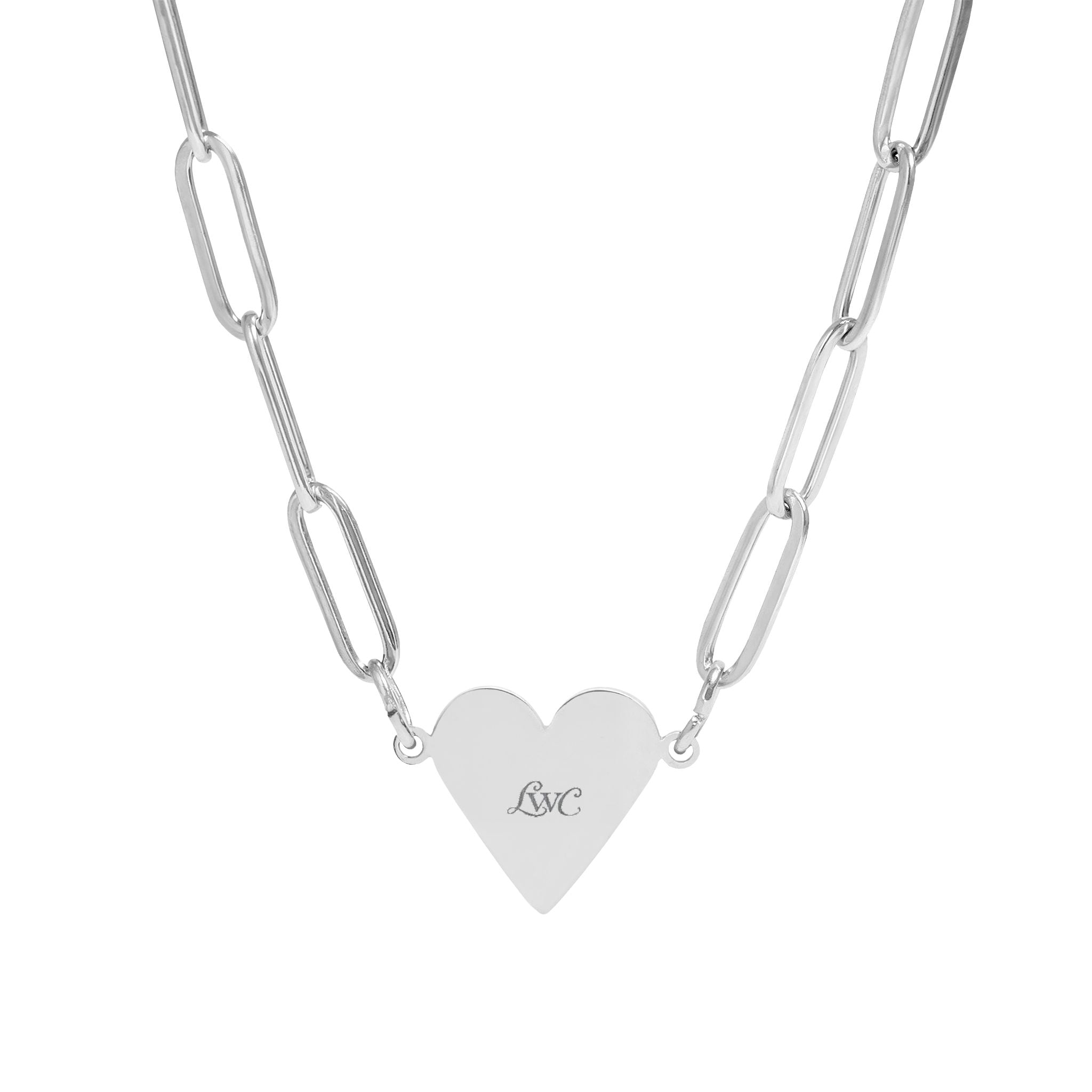 LWC Paperclip Heart Necklace