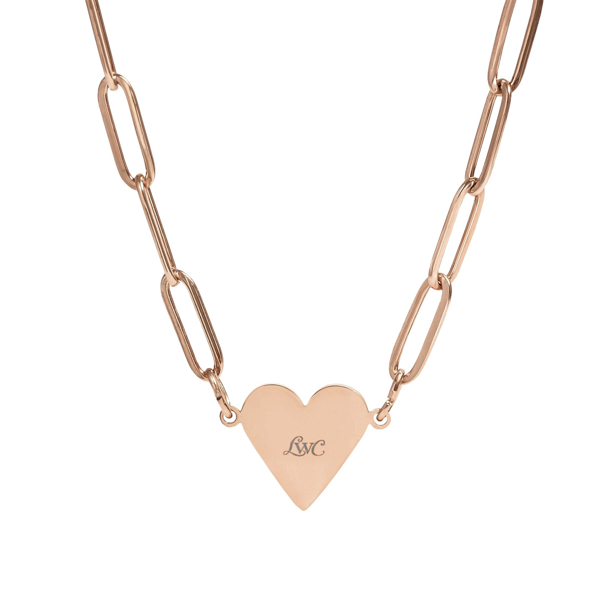 LWC Paperclip Heart Necklace