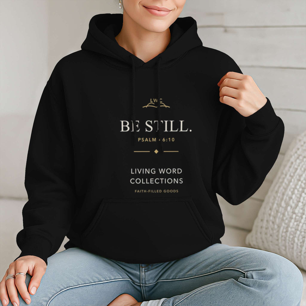 Be Still Signature Hoodie in black, alternate product view