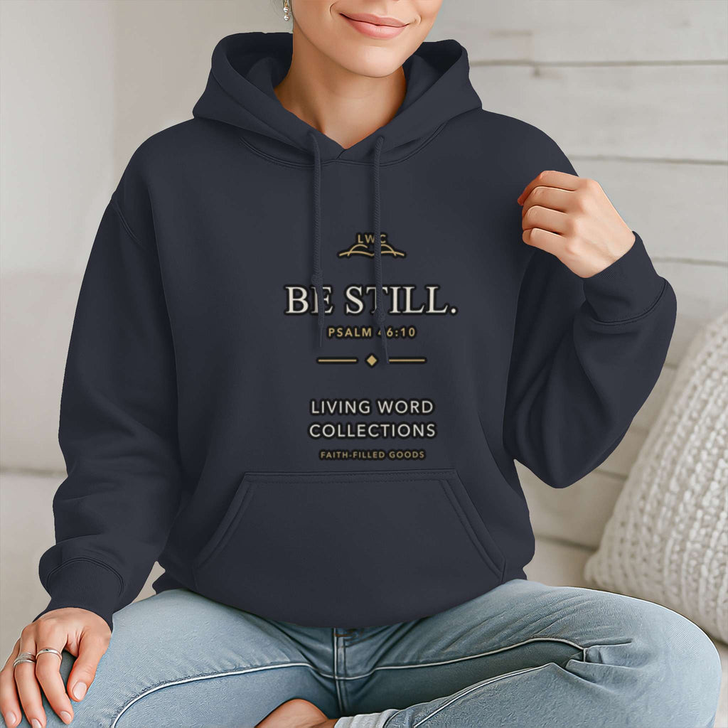 Be Still Signature Hoodie in Classic Navy, alternate product view