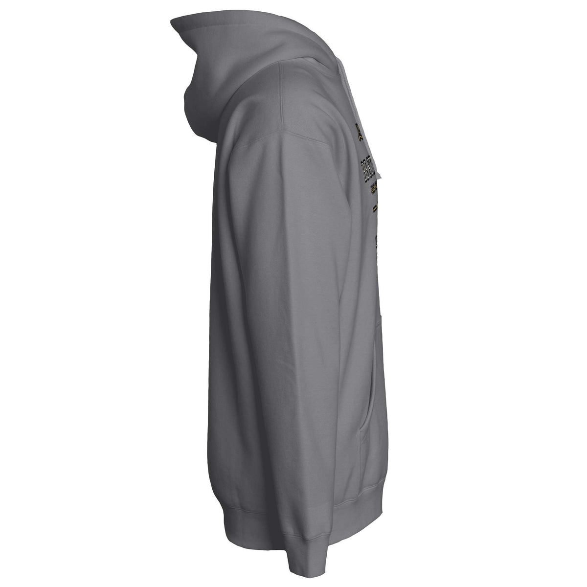 Be Still Signature Hoodie in heather charcoal, alternate product view