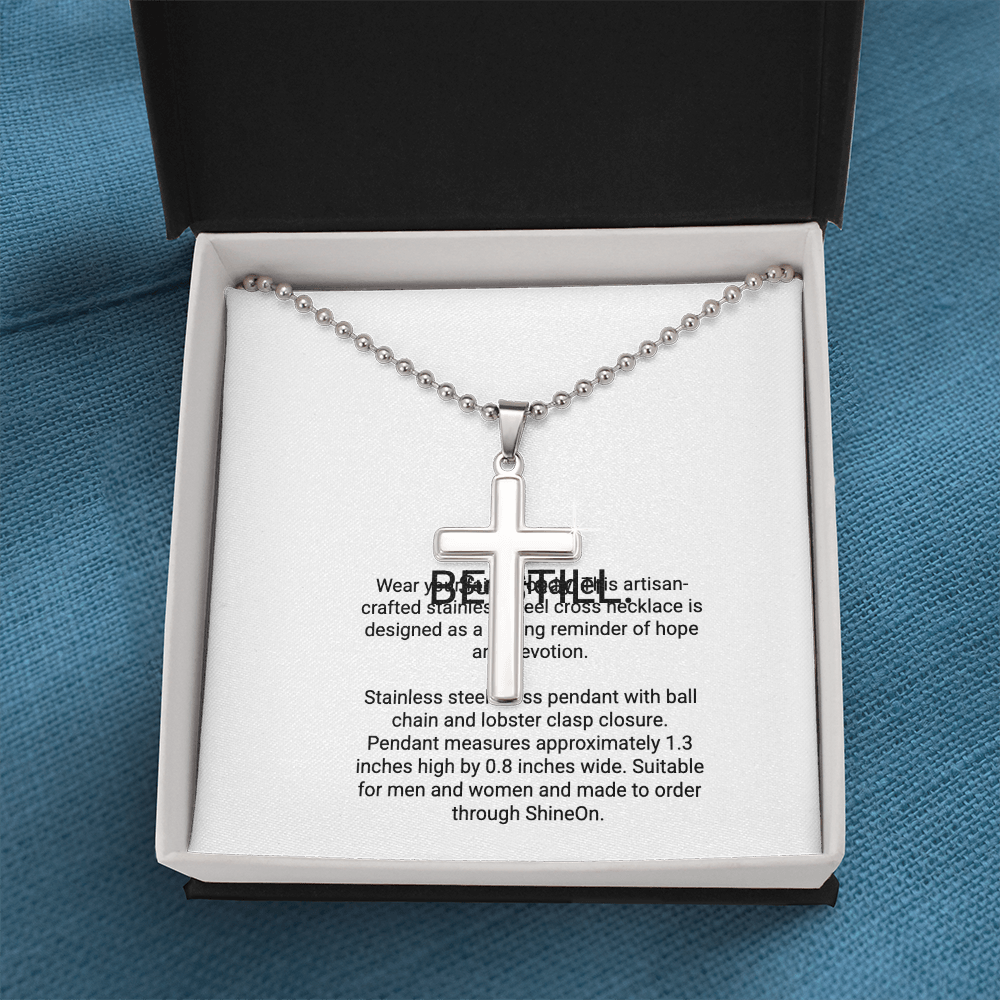 LWC Be Still Cross Necklace