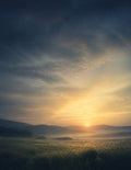 Depression journal cover: sunrise over quiet hills