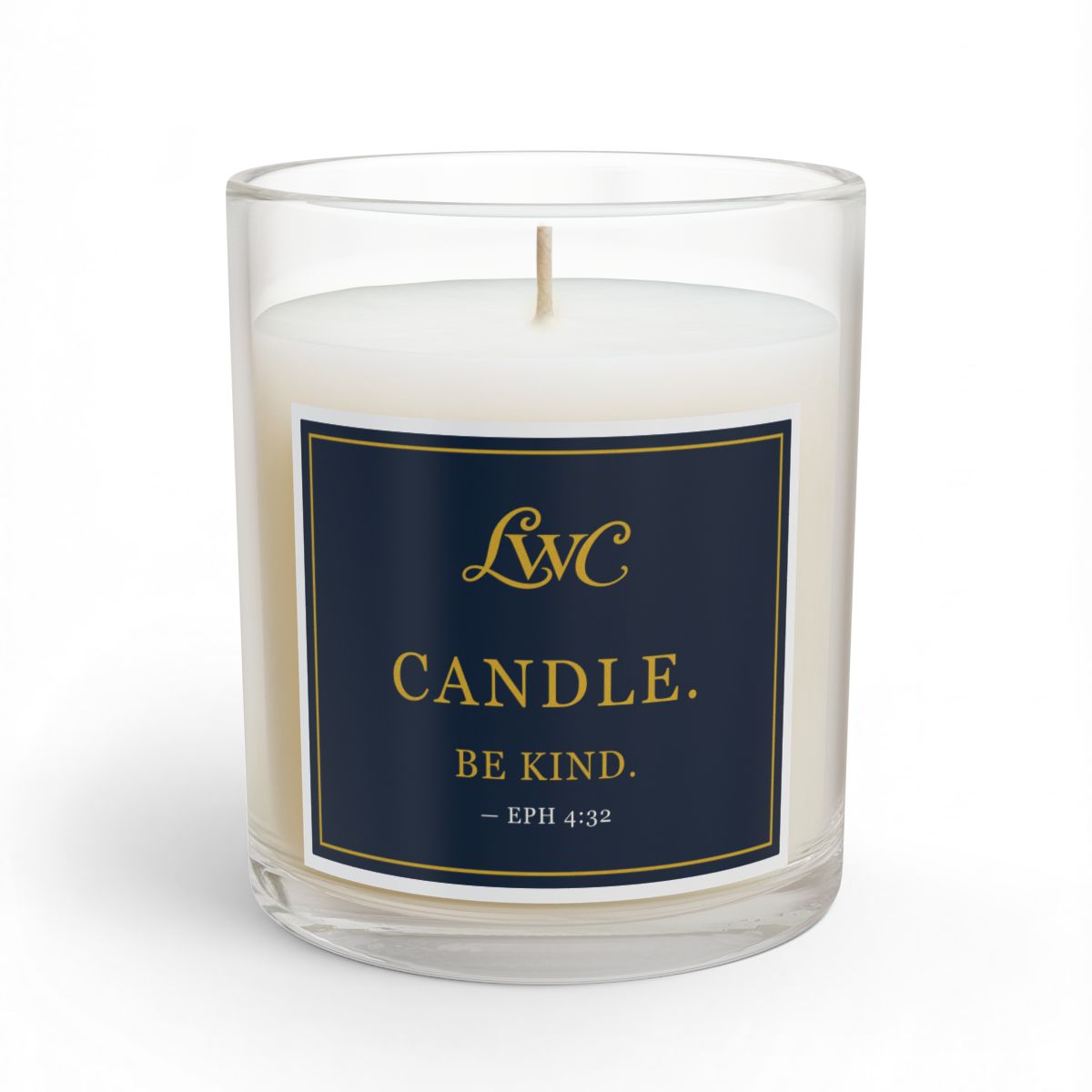 LWC Be Kind 11oz candle in clear glass
