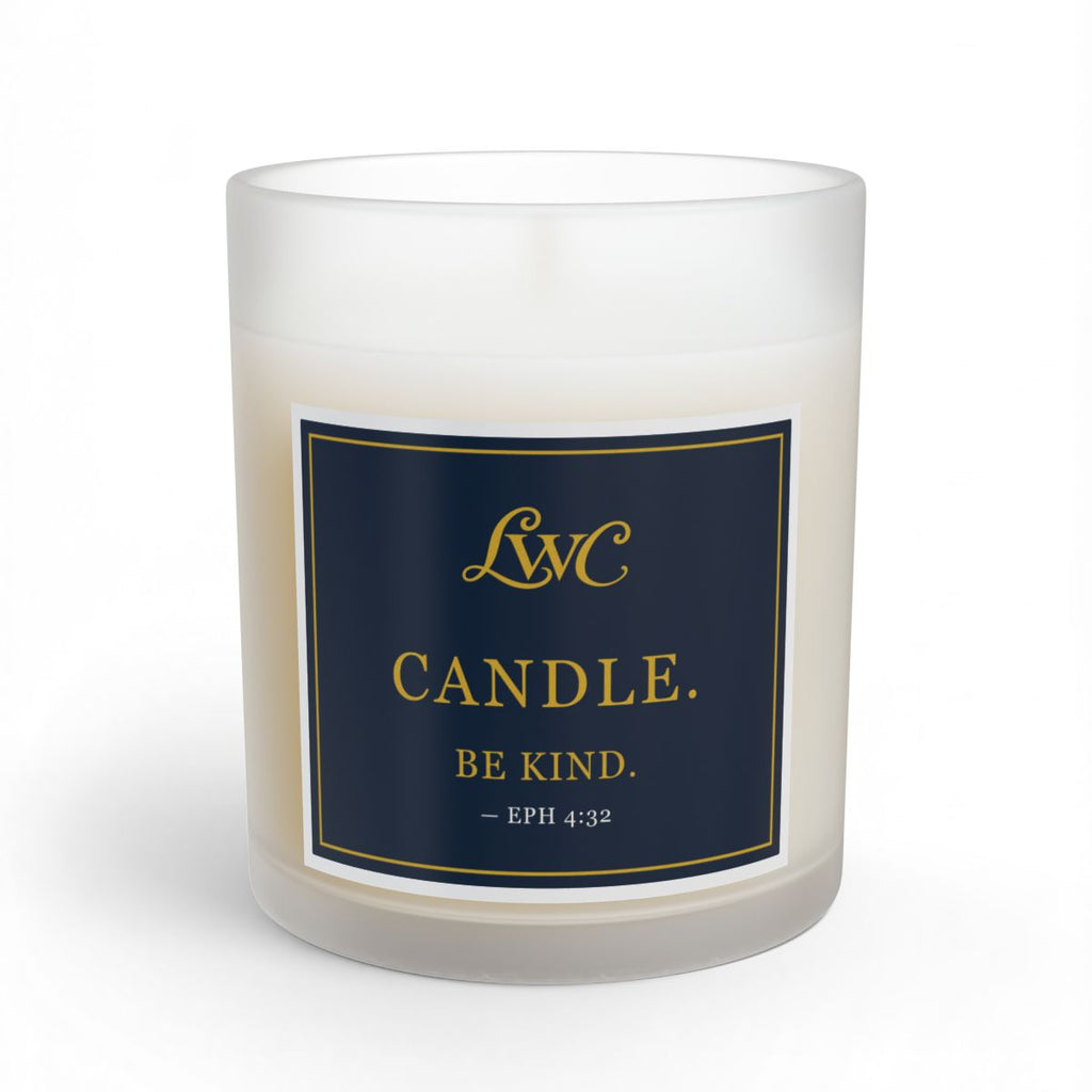 LWC Be Kind 11oz candle in frosted glass