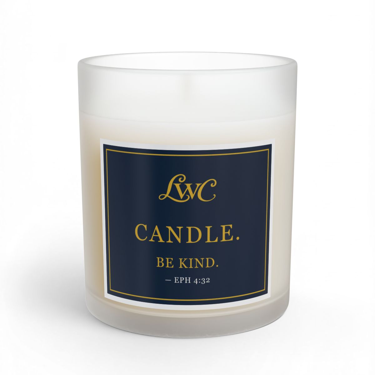 LWC Be Kind 11oz candle in frosted glass