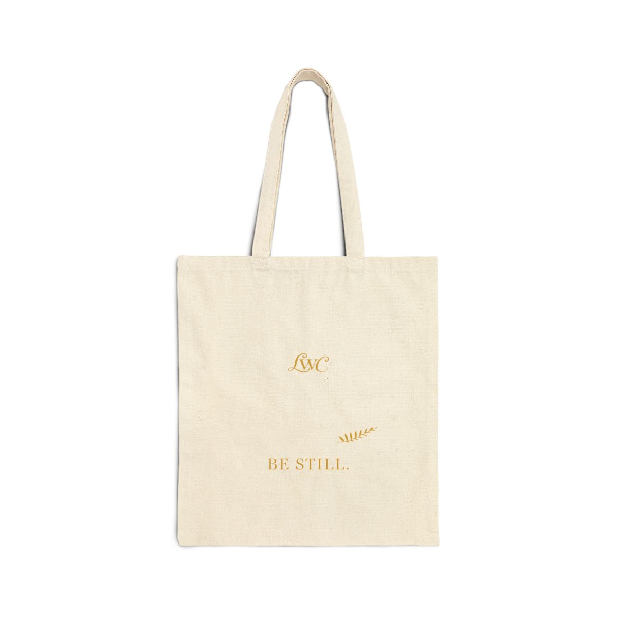 LWC Signature Be Still natural canvas tote