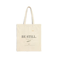 LWC Be Still Psalm 46:10 natural canvas tote