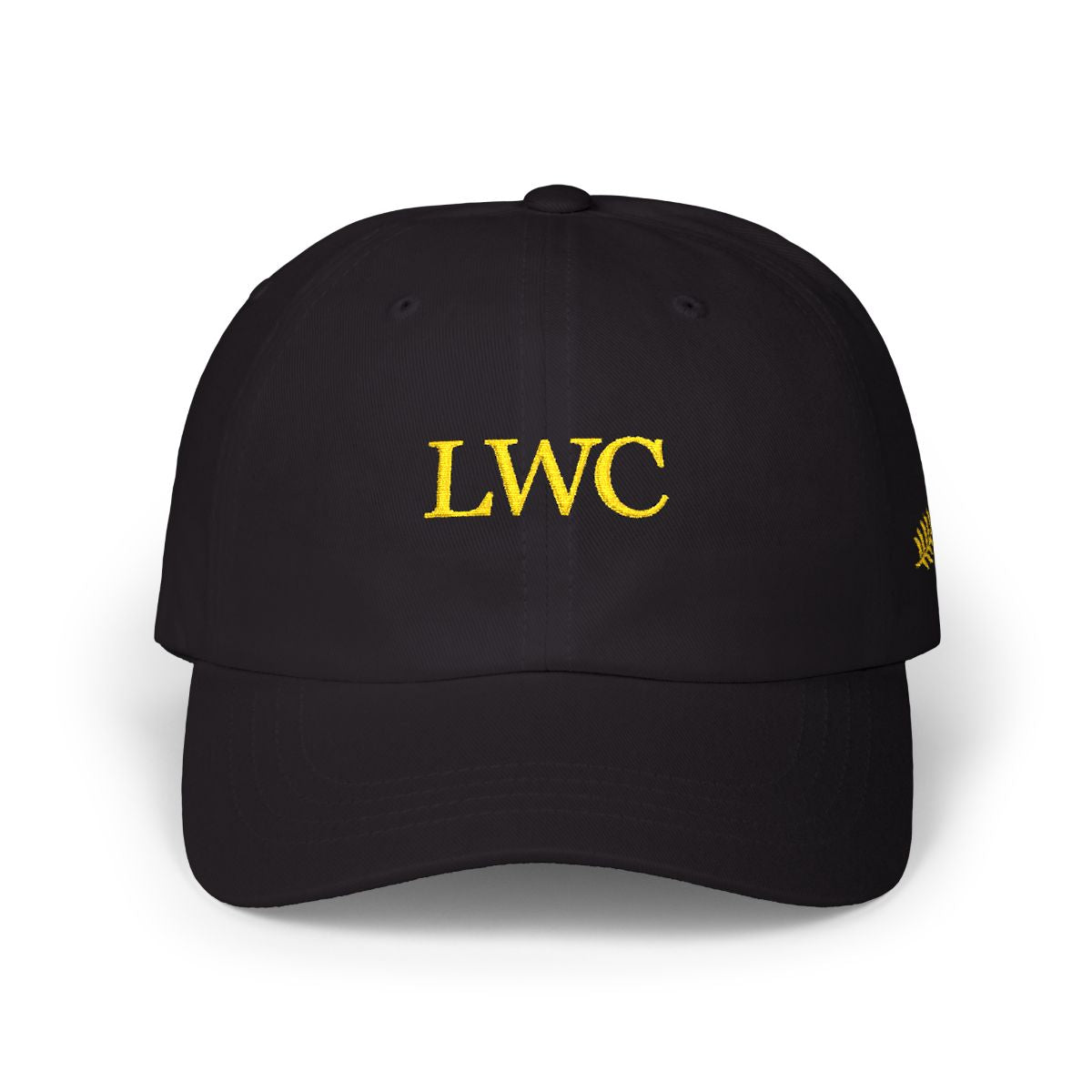 LWC Walk by Faith embroidered dad cap in Black.
