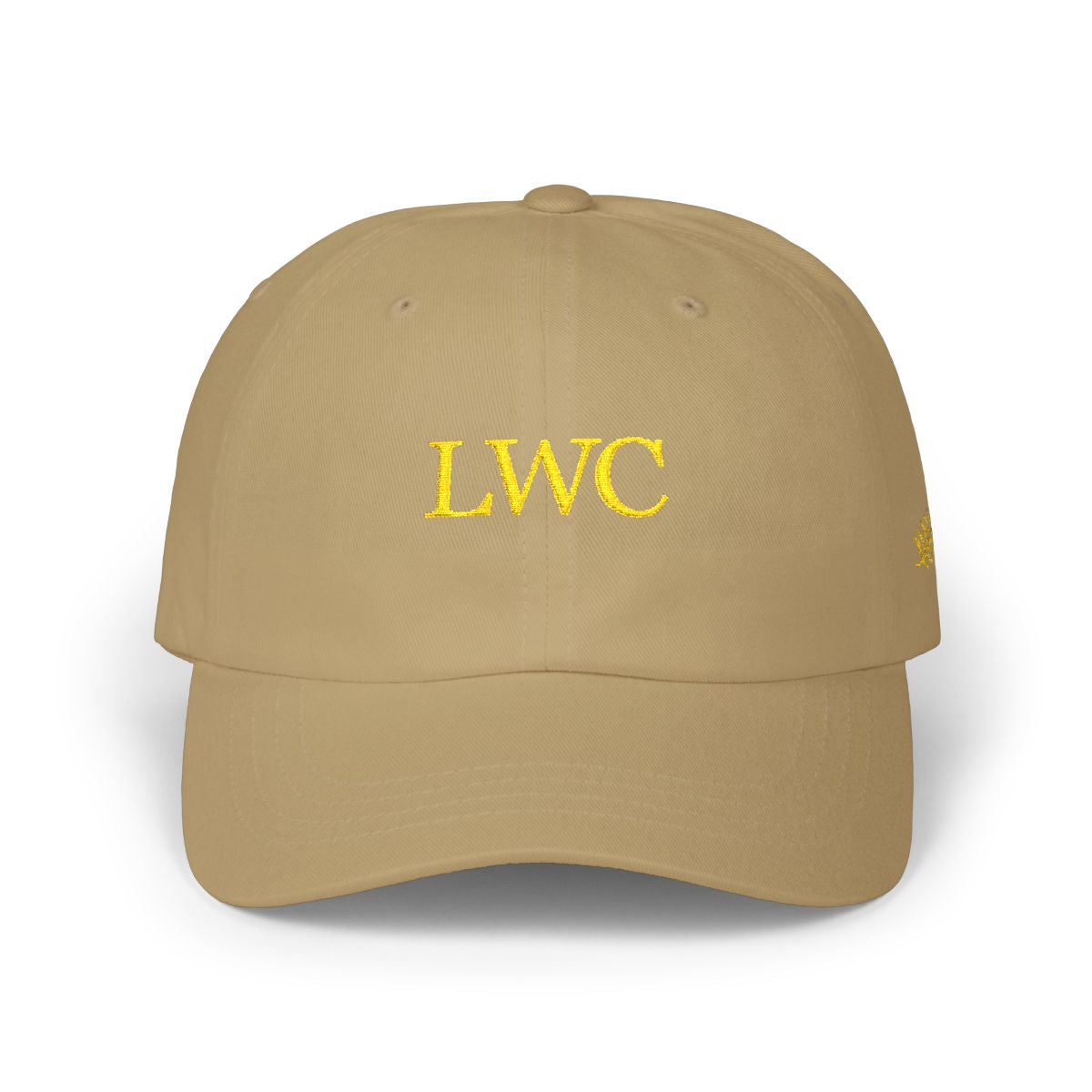 LWC Walk by Faith embroidered dad cap in Khaki.