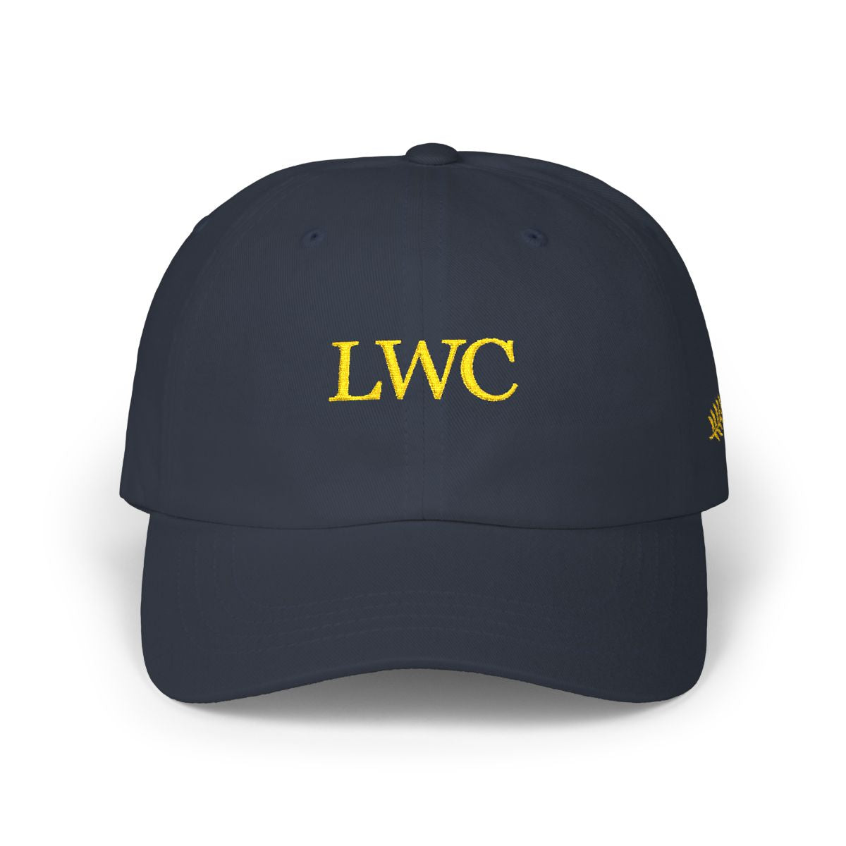 LWC Walk by Faith embroidered dad cap in Navy.